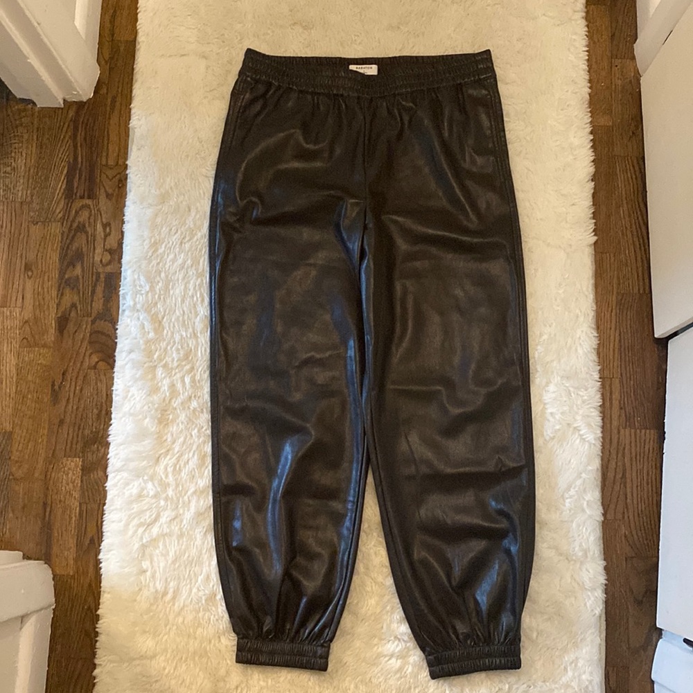 Babaton Vegan Leather Joggers